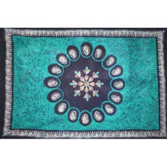 Tapestry Single Size Multi Batik Green