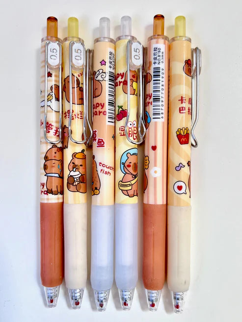 Gel Pen Retractable Capybara (Sold Individually)