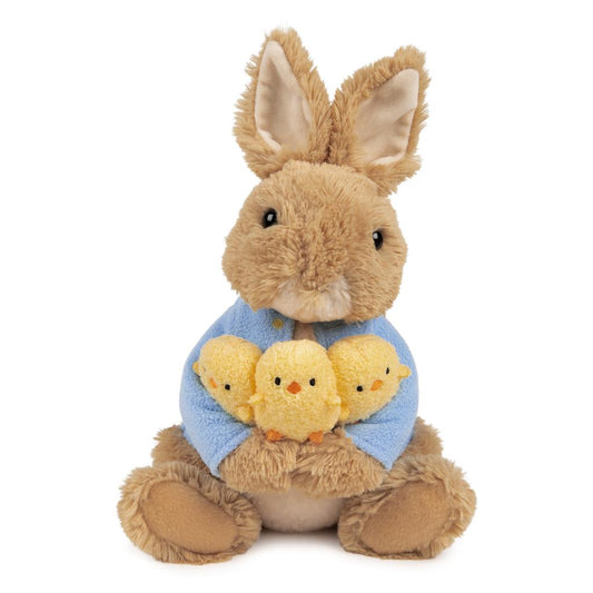 Beatrix Potter Peter Rabbit Holding Chicks 9.5"