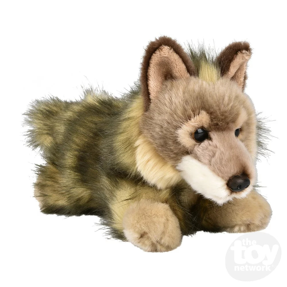 Plush Heirloom Laying Wolf 9.5"