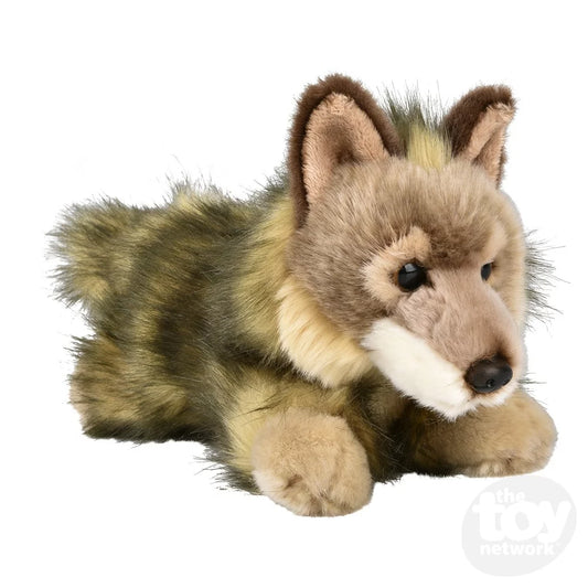 Plush Heirloom Laying Wolf 9.5"
