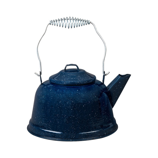 Enamel Steel Dark Blue Speckle Teapot 2.75qrt