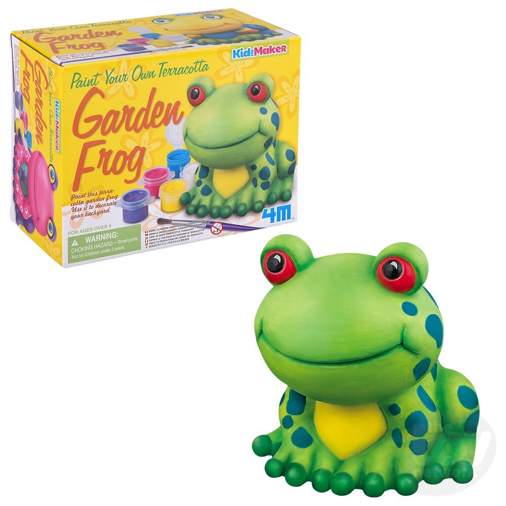 4M KidzMaker Kit Paint Your Own Terracotta Garden Frog