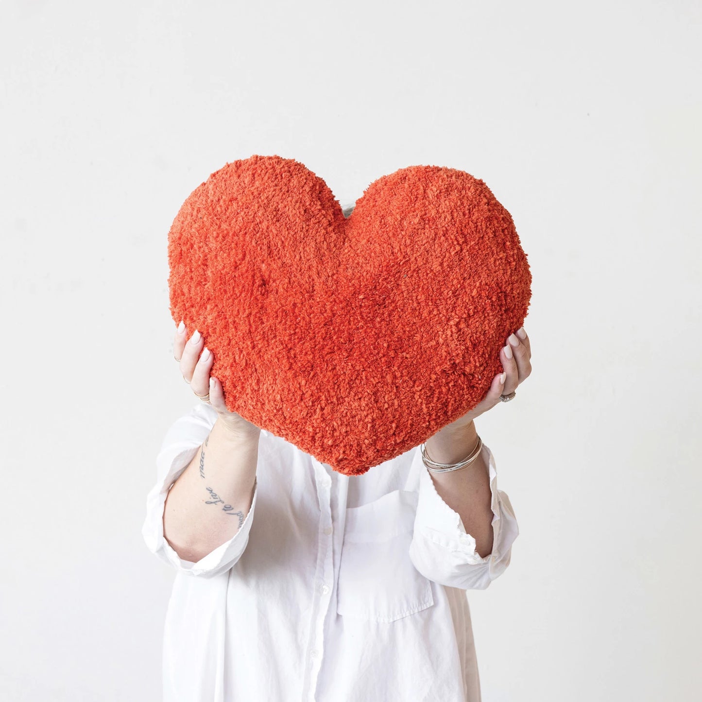 Pillow Tufted Heart Shaped 3 Colors 16"L (Sold Individually)