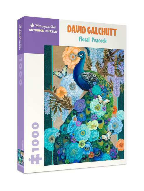 Puzzle 1000 Piece - David Galchutt - Floral Peacock