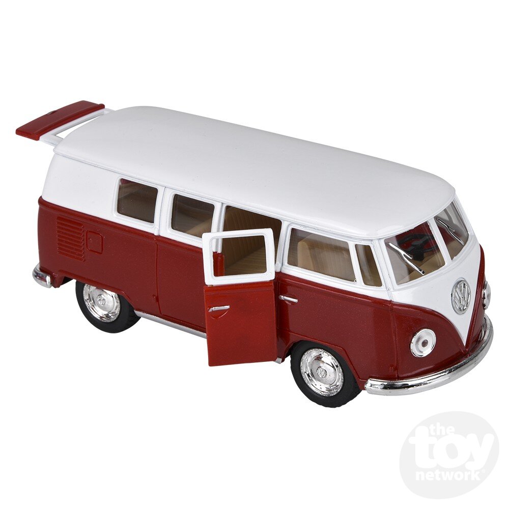 Diecast Pullback VW 1962 Bus Classic Colors 5"