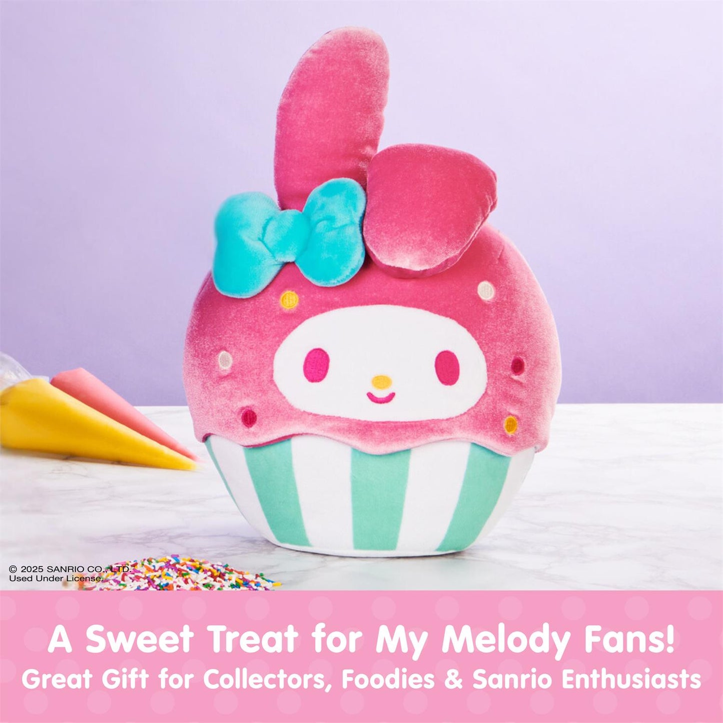 Plush Sanrio Hello Kitty My Melody Cupcake 8"
