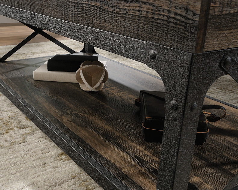 Steel River Lift Top Coffee Table Carbon Oak Finish