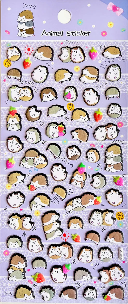 Stickers Puffy Hedgehog
