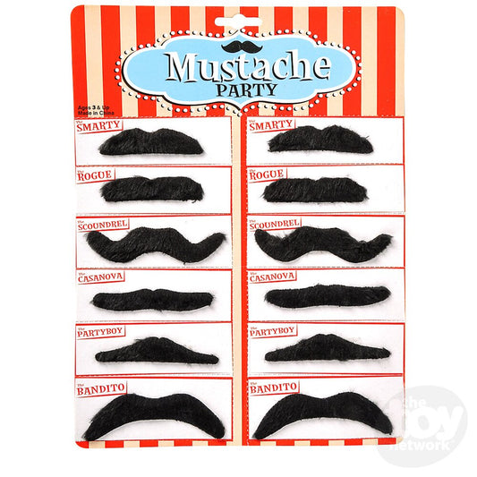 Mustache Party Set of 12 - Each 2.5"-3.5"