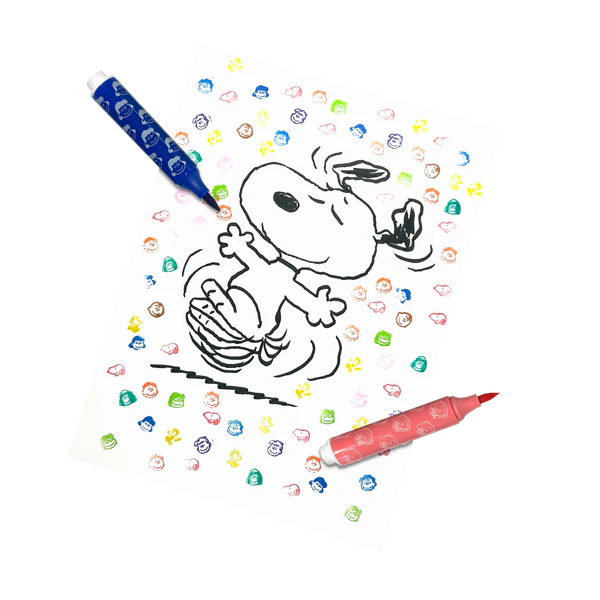 Ooly x Peanuts Double Ended Brush & Stamp Markers