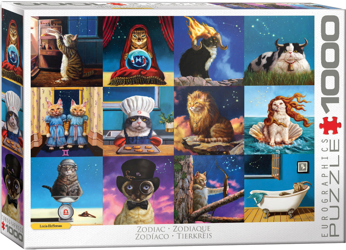 Eurographics Puzzle 1000 Piece - Zodiac Cats