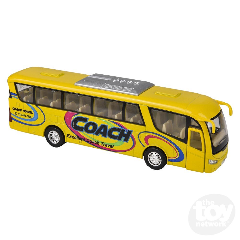 Diecast Pullback - Coach Bus - 7" - Sold Individually