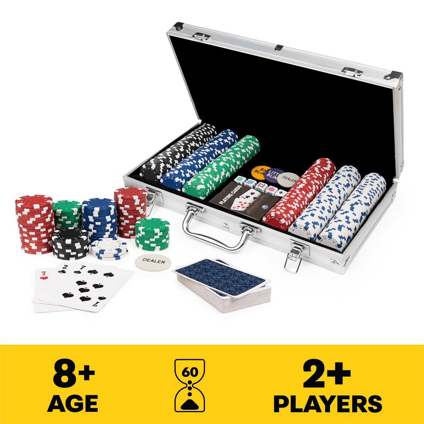 Game Cardinal Classics Poker Set Aluminum Carrying Case 300pc