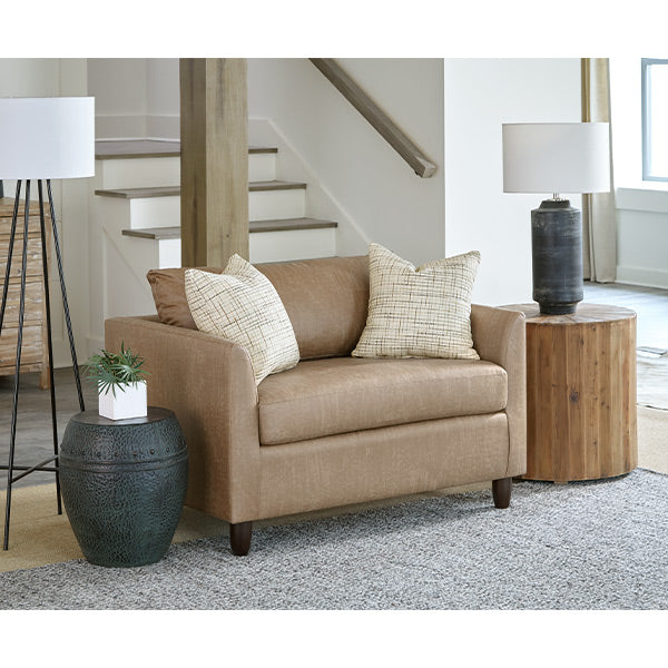 Bayment Sleeper Chair Twin Size Memory Foam Mattress Pepper Dark Walnut Leg