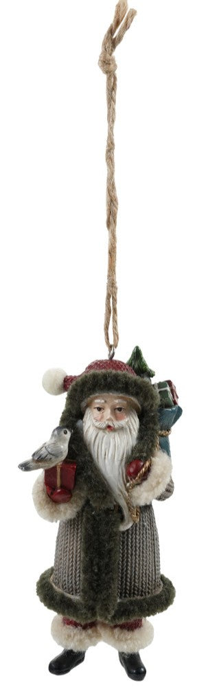 Ornament - Resin - Santa - 4.5"h