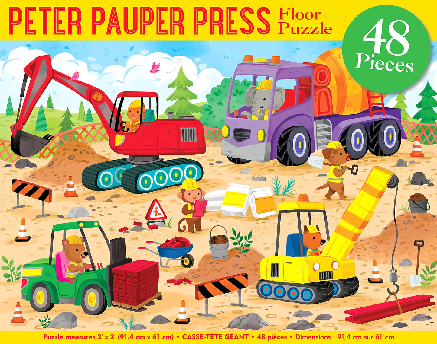 Puzzle Kid's Floor 48 Piece Construction Site