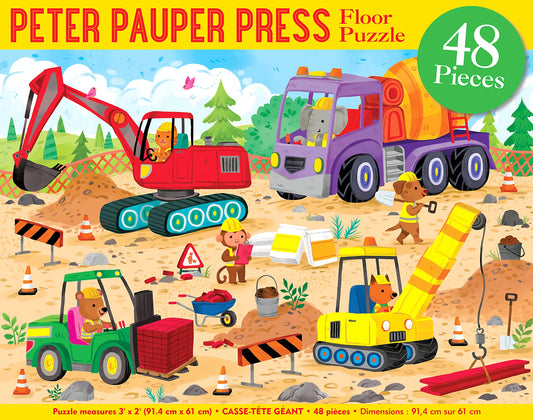 Puzzle Kid's Floor 48 Piece Construction Site