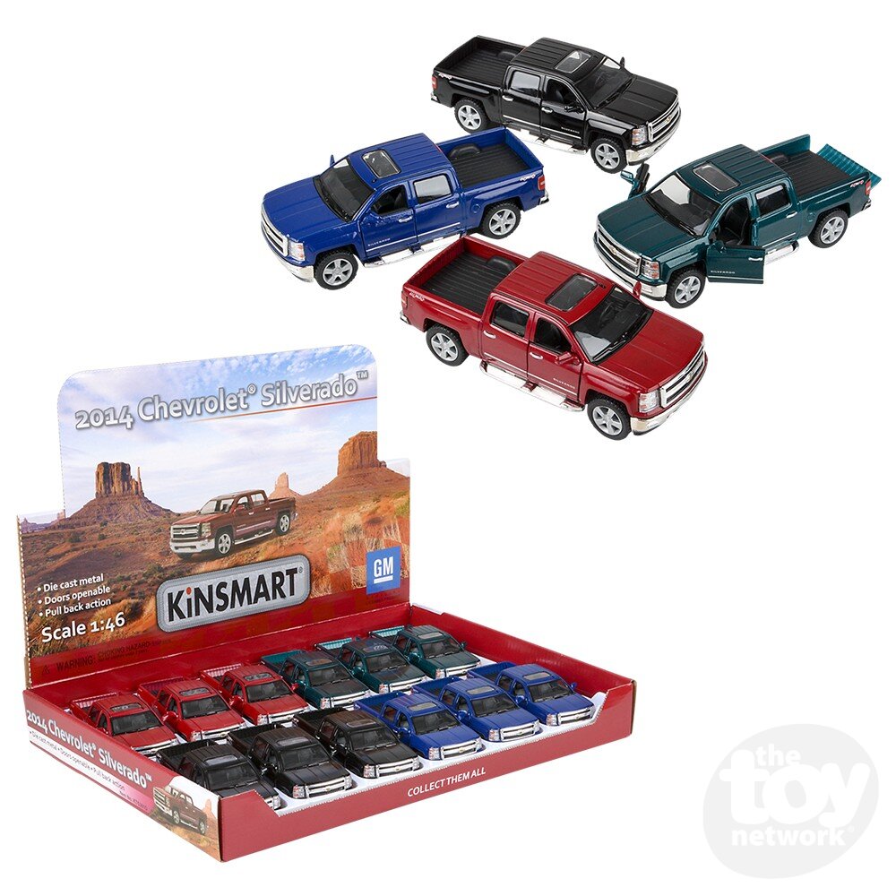 Diecast Pullback - Chevy Silverado Pickup - 2014 - 5" - Sold Individually