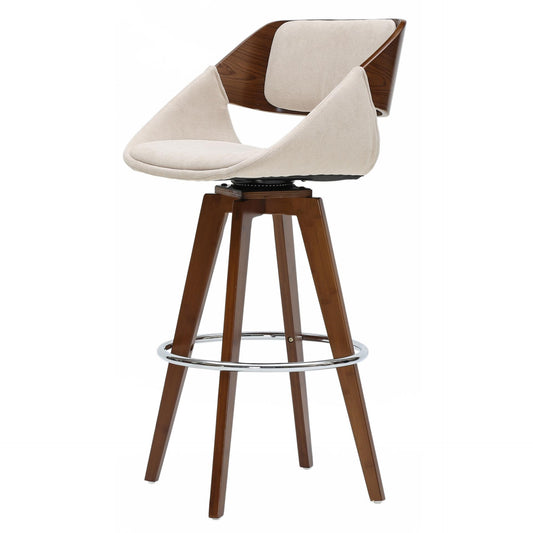 Cyprus KD Fabric Counter Stool Santorini Sand Walnut