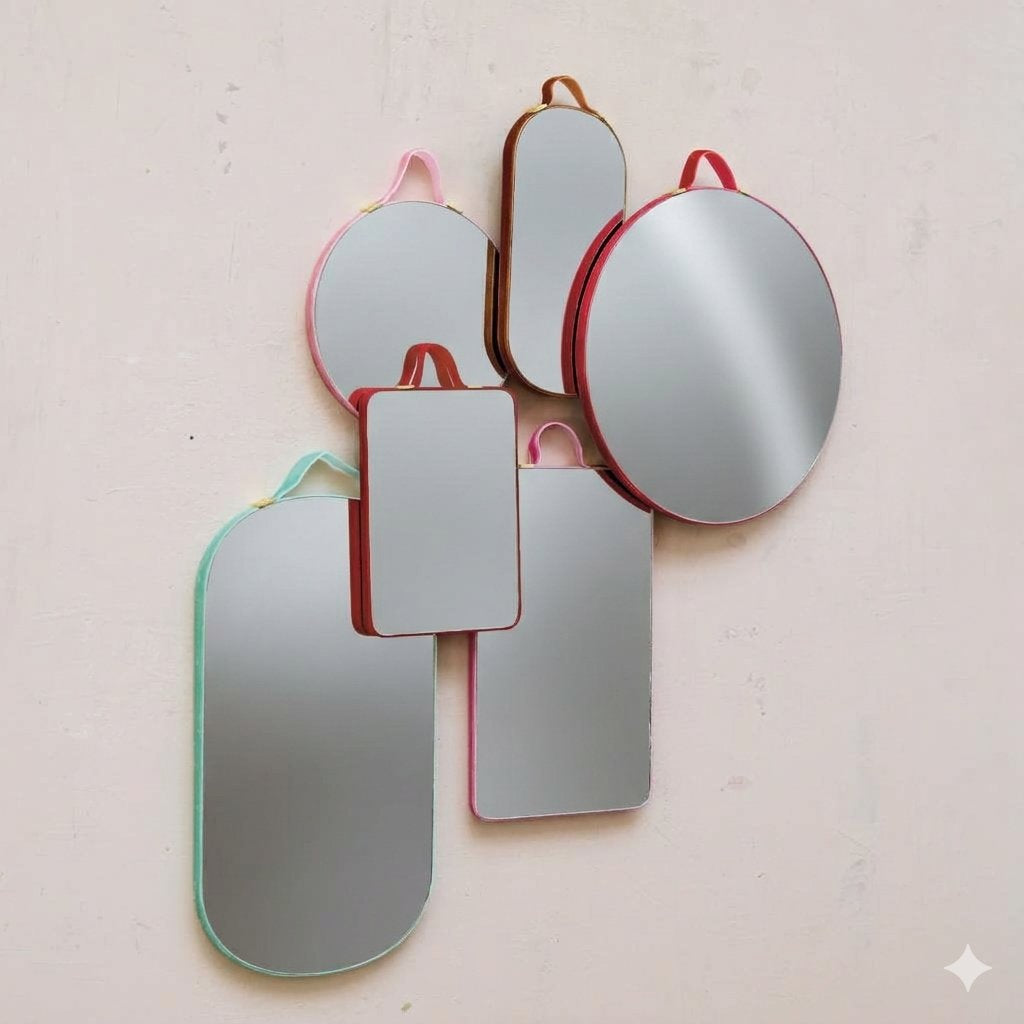 Wall Mirror Velvet Edge & Hanger