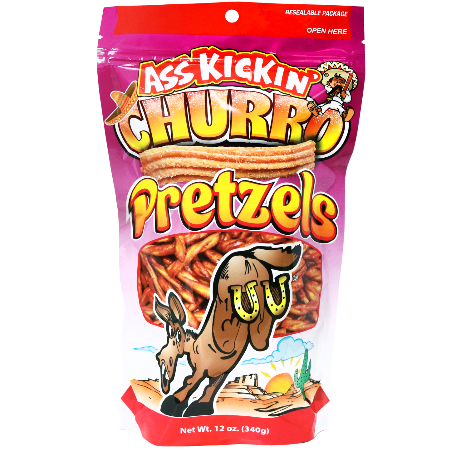 Ass Kickin’ Churro Twisted Pretzels 12oz Bag