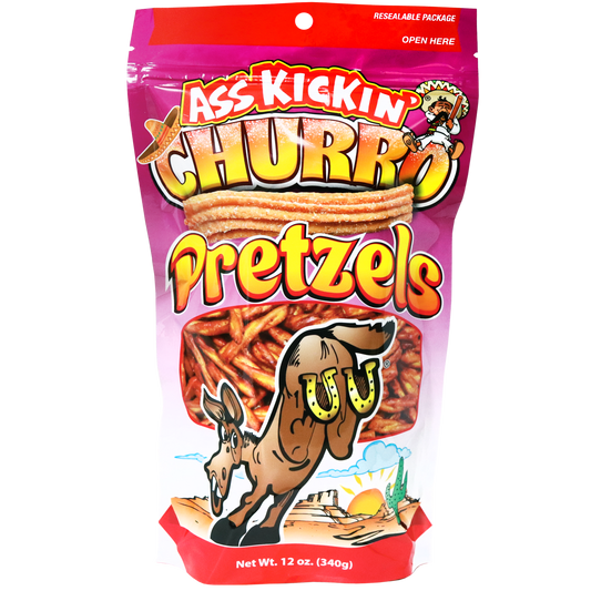 Ass Kickin’ Churro Twisted Pretzels 12oz Bag