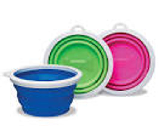 Bamboo - Silicone Travel Pet Bowl 3 Cup Assorted Colors
