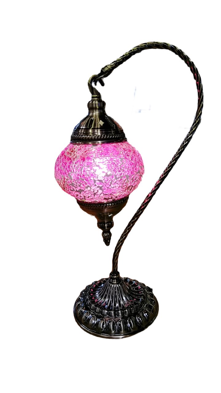 Mosaic Lamp Half Heart #21 Pink