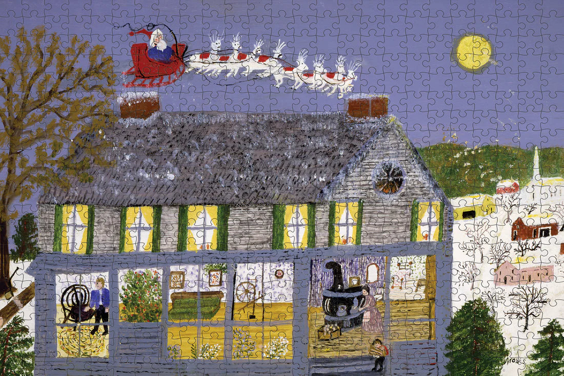 Holiday Puzzle 500 Piece - Grandma Moses - Santa Claus II