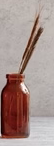 Vase Round Glass Red Sm 4"