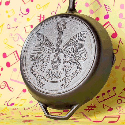 12 Inch Love is Like a Butterfly Dolly Parton Skillet