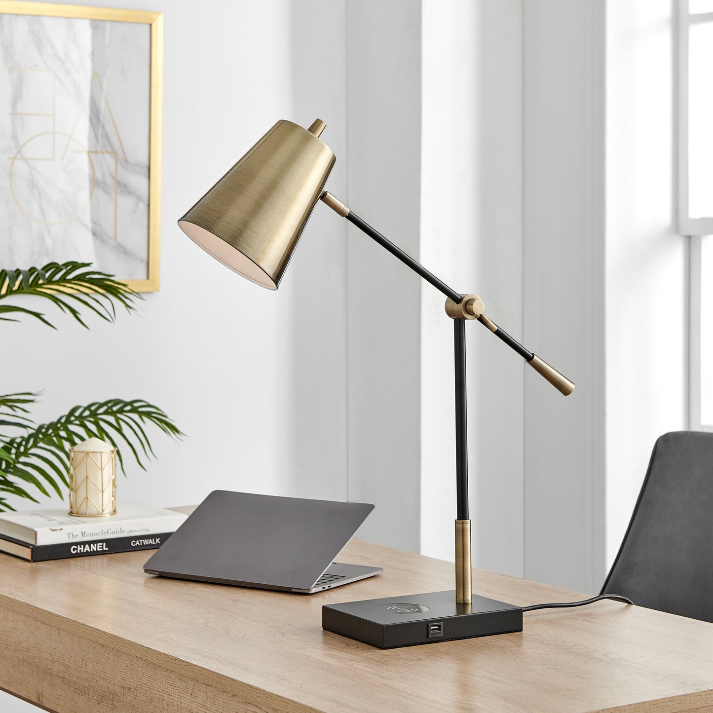 Salma Table Lamp with Wireless Charging