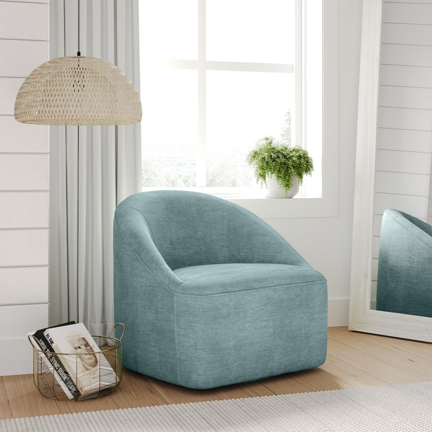 Lulu Swivel Accent Chair Teal