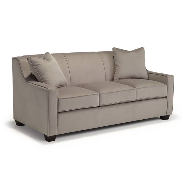 Marinette Sleeper Sofa Full Size Memory Foam Mattress Paloma Grey Espresso Leg