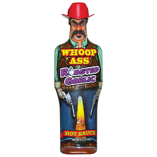 Barbecue Hot Sauce Whoop Ass Cowboy Roasted Garlic