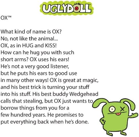 Uglydoll Plush Ox 12"