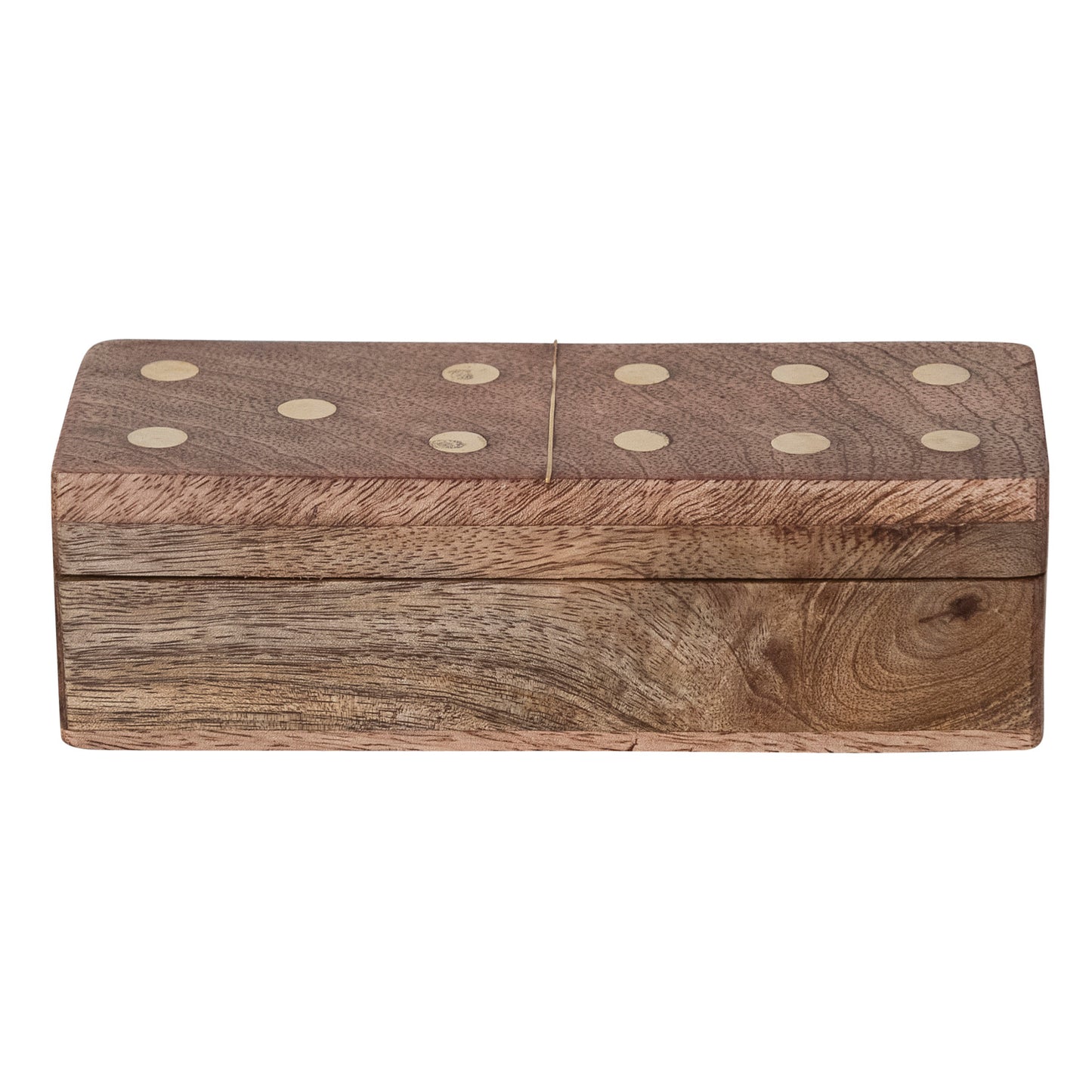 Dominoes Mango Wood Brass Inlaid Tiles