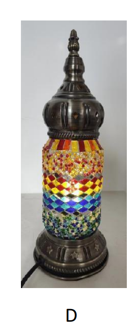 Mosaic Lamp Lantern 12" D