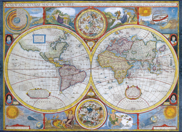 Eurographics Puzzle 1000 Piece Antique World Map (John Speed)