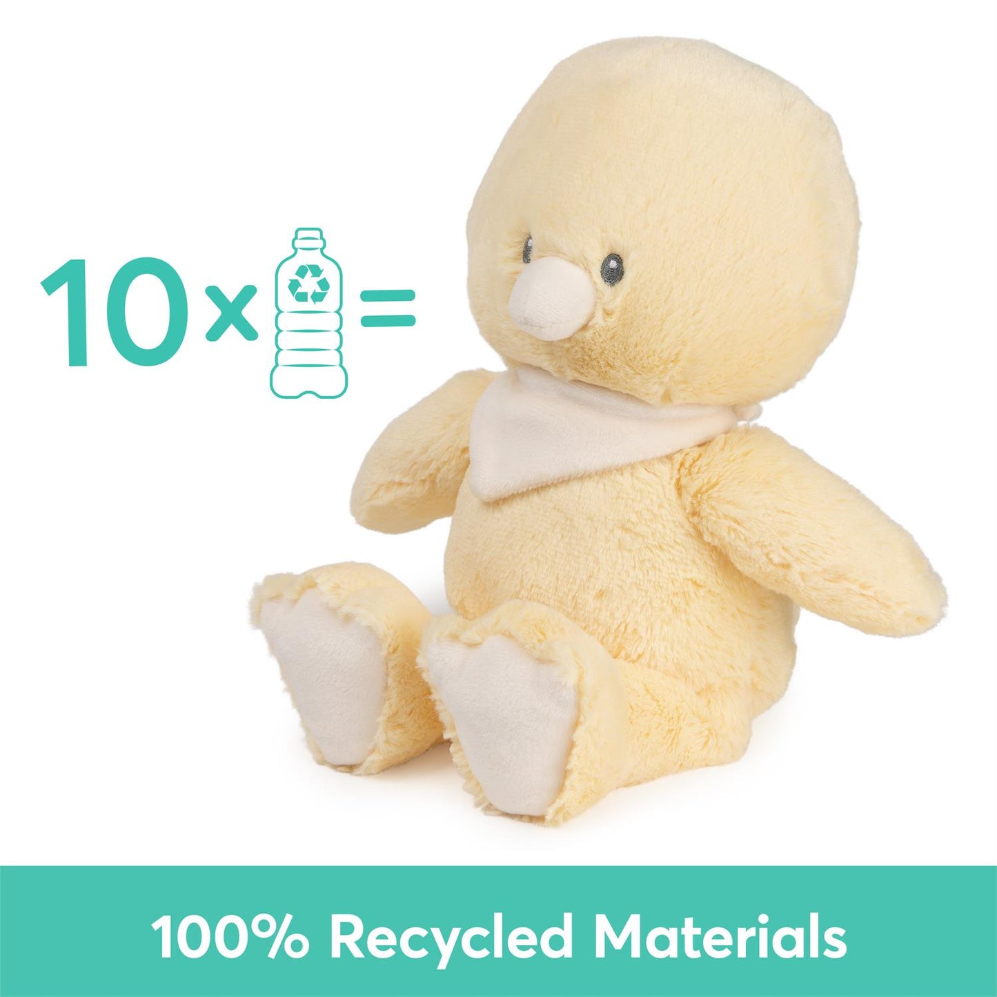 Plush Sustainable Duckling "Buttercup" Yellow 13"