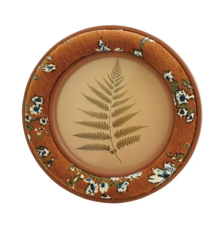 Frame Cotton Embroidered Floral Pattern