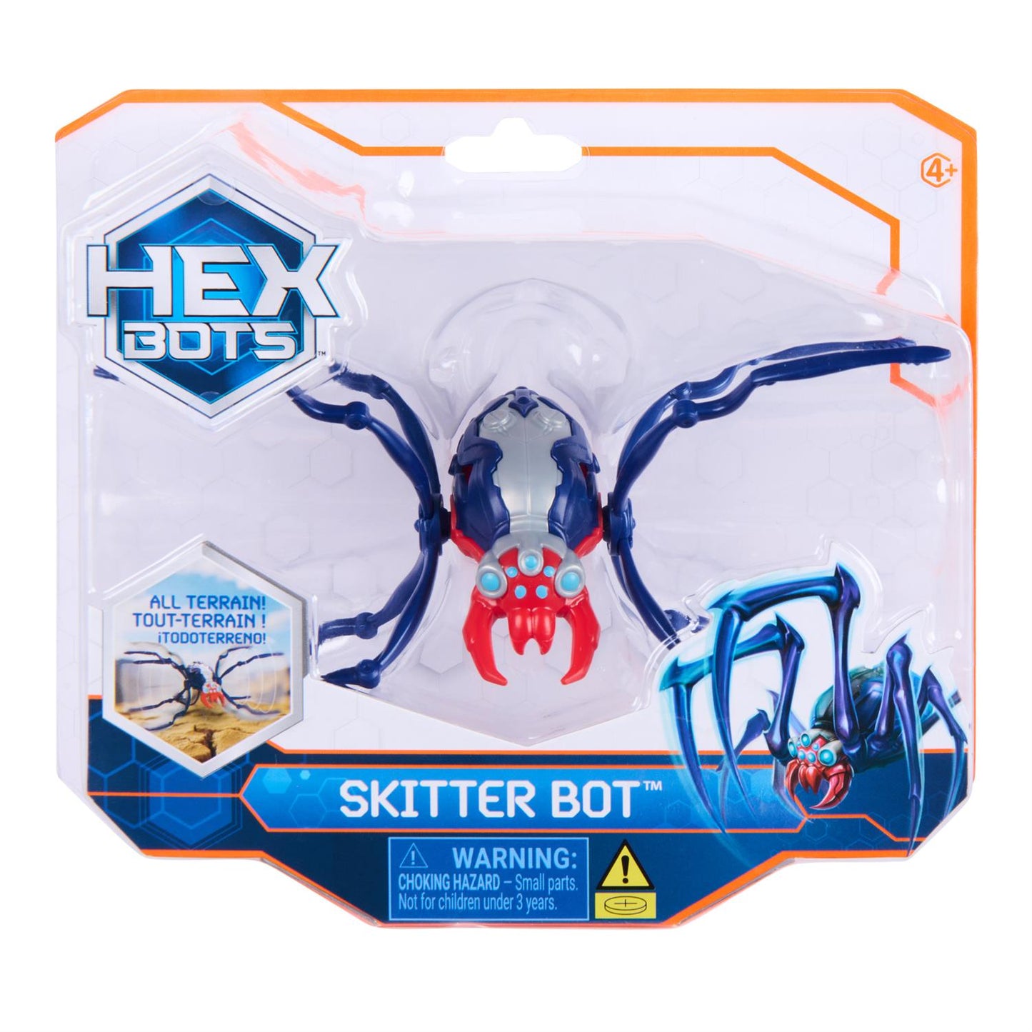 Hex Bot Skitter Bot Spider Red & Blue