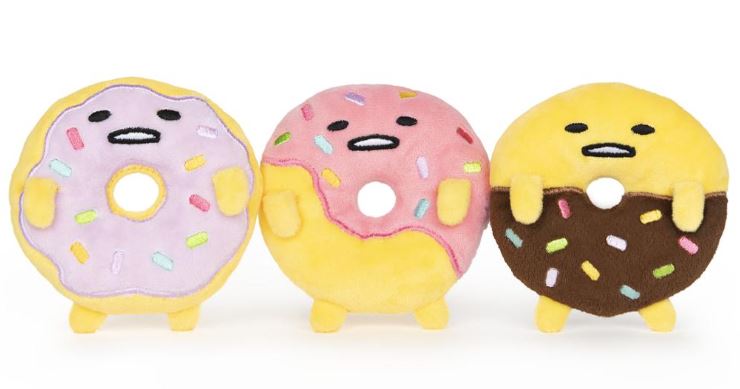Plush Sanrio Gudetama Donut Collector's Set of 3