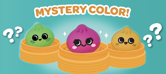 Dumplings Blind Box - Squeezy Sugar - Four Surprise Clear Pastel Colors - 3" (Sold Individually)