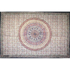 Tapestry Twin Size Kalamkari Circle Red & Green