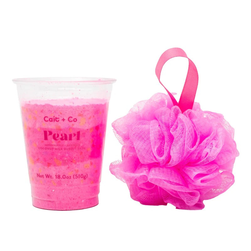 Gem Milkshake - Pearl (Bubble Bath and Loofah)