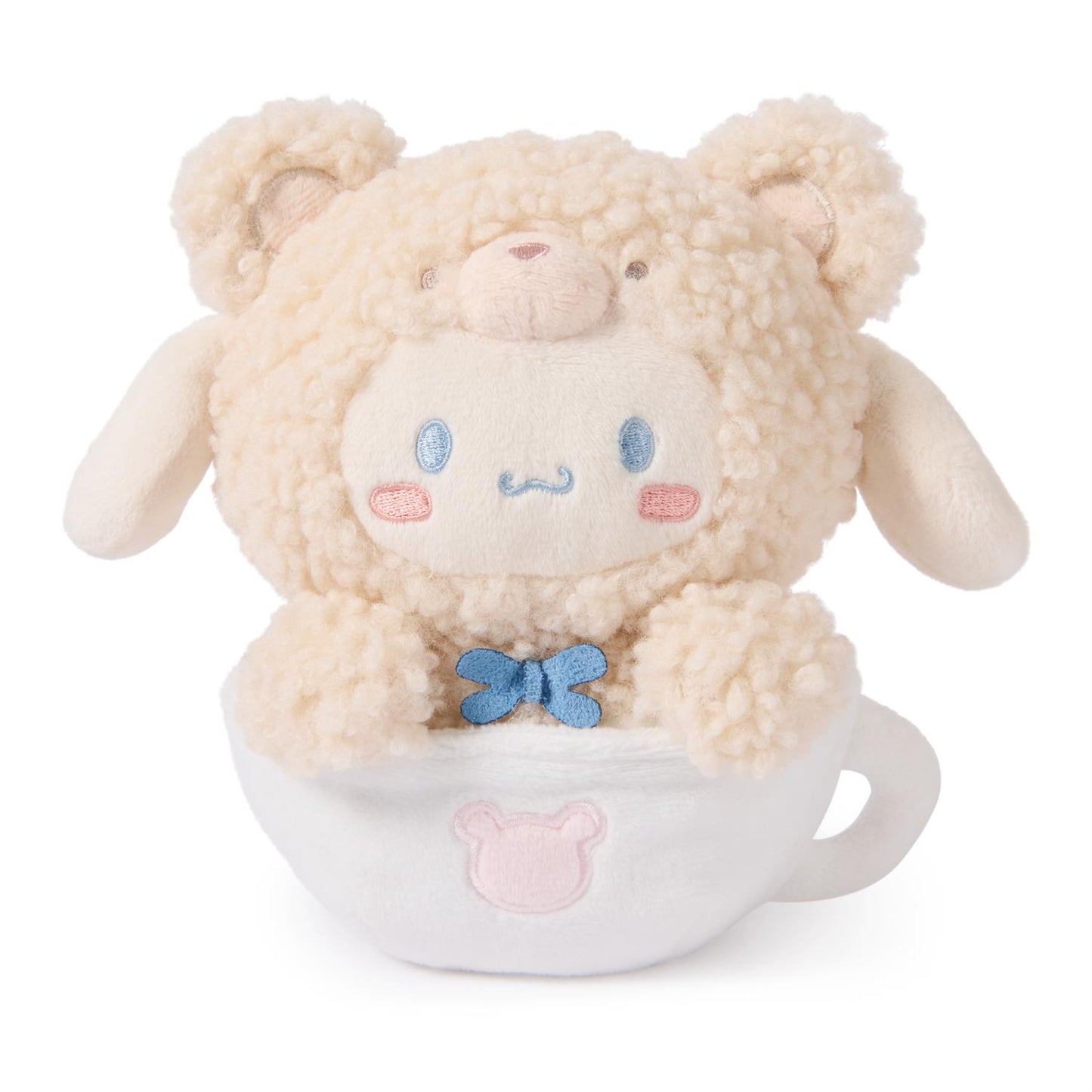 Plush Sanrio Hello Kitty Cinnamoroll Café Latte Bear Plush, 6"