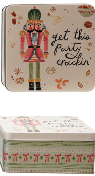 Holiday - Storage Tin - Festive Food Themed - Square
