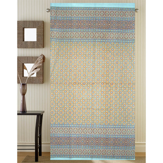 Window Panel Moroccan Foulard Blue